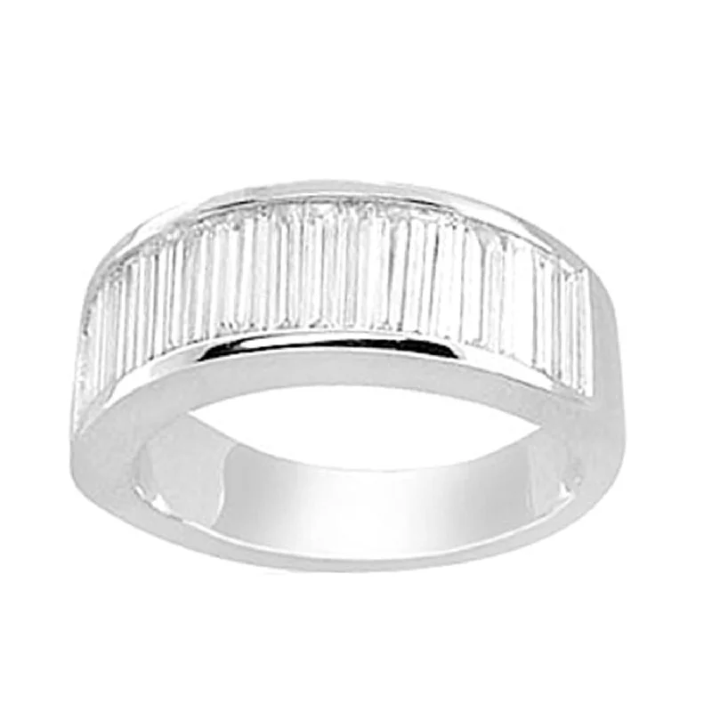 Adjustable - Fit Wedding Bands in Gold - Plated Metal for a Comfortable and Custom - Fitting OptionSignature EcoLove 1-7/8 CTW Diamond Anniversary Ring in 14KT White Gold