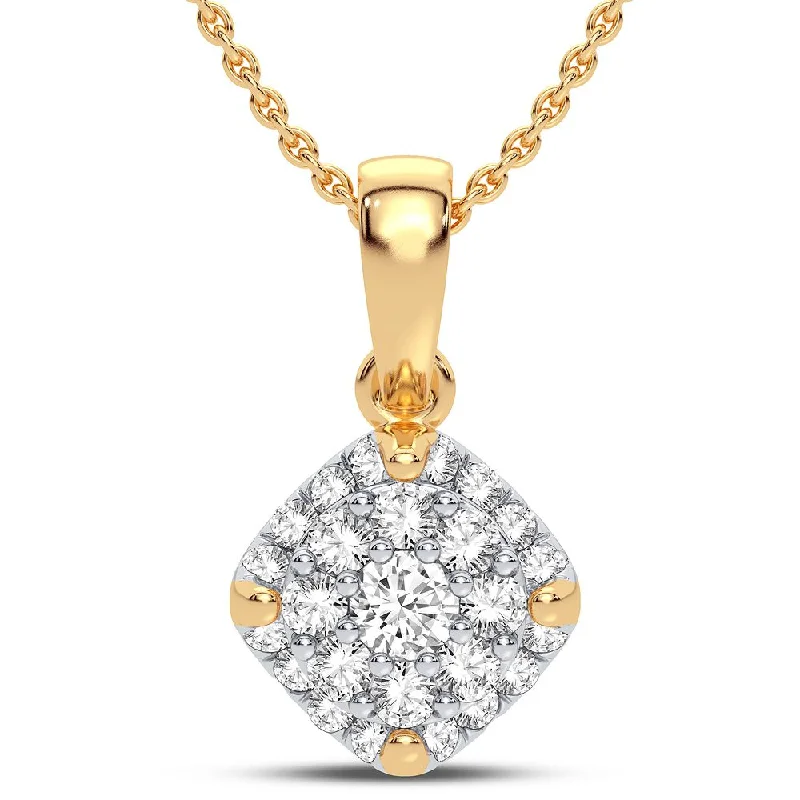 Pave - Set Cubic Zirconia Crown Pendant Necklace for Little Princess - Themed Birthday Parties10K 0.40CT DIAMOND PENDANT