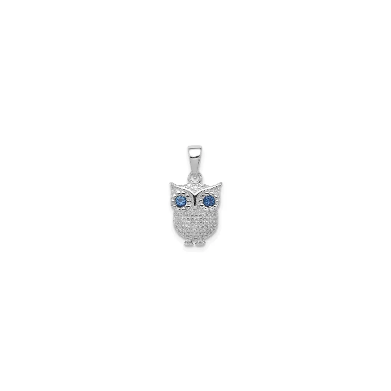 Dainty Gold - Plated Angel Wing Pendant Necklace for Sensitive Skin OwnersBeady Blue-Eyed Owl Pendant (Silver)