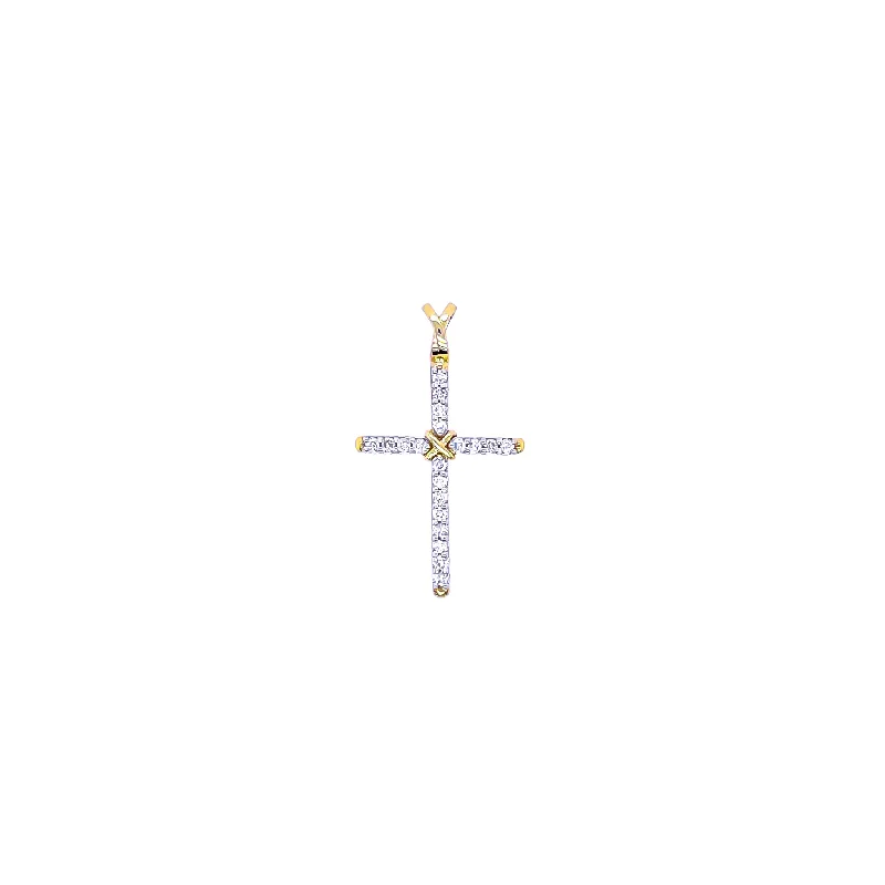 18K Gold - Plated Angel Wing Pendant for a Symbolic and Elegant AccessoryDiamond Cross Pendant (14K)