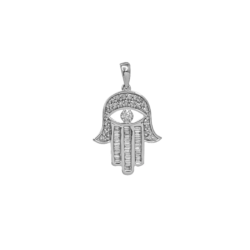 Antique - Inspired Filigree - Worked Cross Pendant Necklace for Religious CeremoniesDiamond Hamsa Pendant (10K)