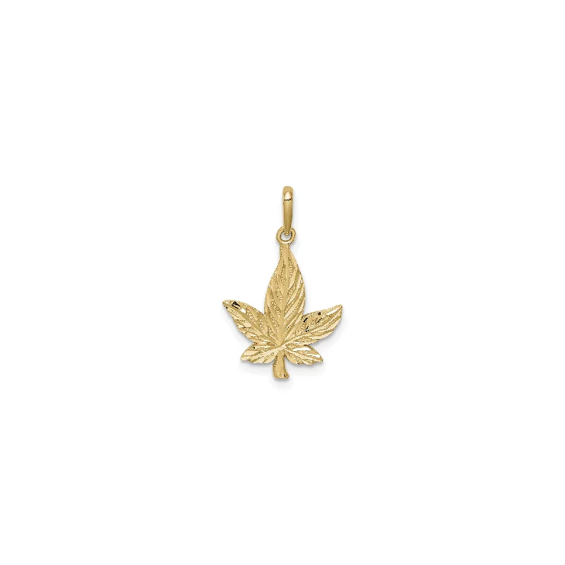 Retro - Inspired Art Deco - Patterned Pendant in Silver for Vintage LoversFall Leaf Pendant (14K)