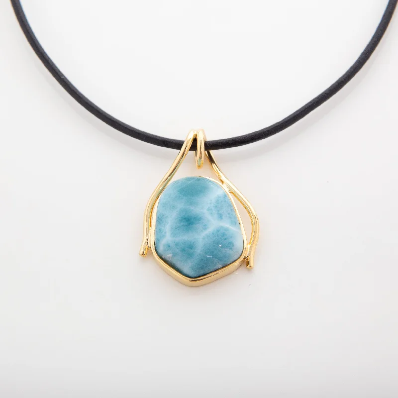 Statement - Making Large - Gemstone - Studded Geometric Pendant Necklace for Evening PartiesGold Vermeil Pendant Cindy