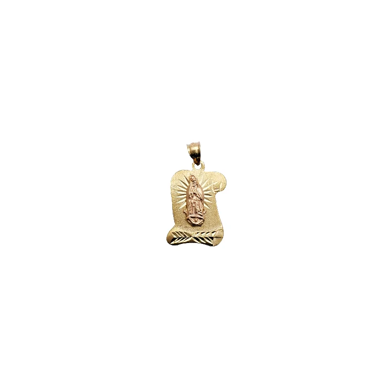 Mother - of - Pearl Inlaid Seahorse Pendant for Beach LoversVirgin Mary of Guadalupe Scroll Pendant (14K)