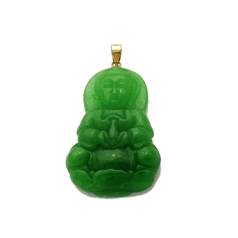 3D - Printed Polymer Clay Animal - Print Pendant for a Fun and Quirky Accessory[觀音] Guan Yin/Kwan Yin Jade Pendant (14K)