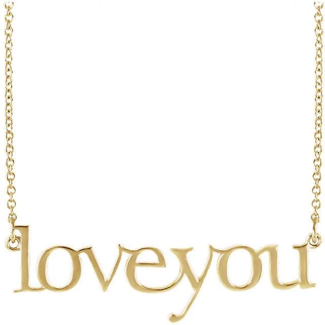 Pave - Set Cubic Zirconia Crown Pendant Necklace for Little Princess - Themed Birthday PartiesJDSP-85822 "Love You" Pendant with Necklace