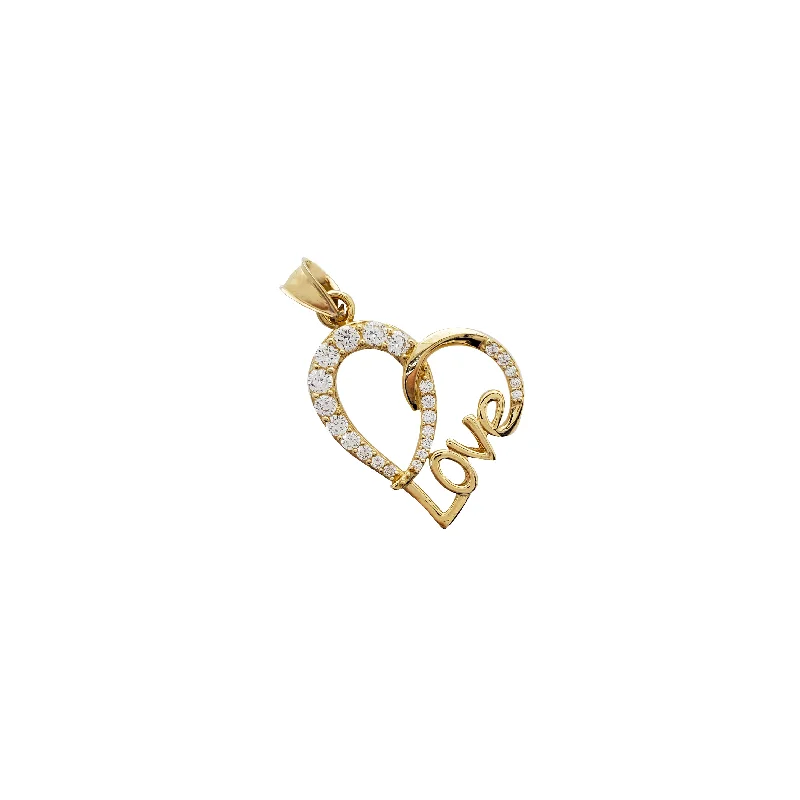 Magnetic - Locking Pendant with Hidden Compartment for Secret MessagesLove Heart Pendant (14K)