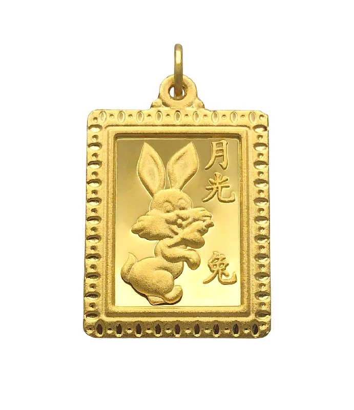 Hammered Copper Tree Pendant Necklace for Nature - Inspired Home Decor EnthusiastsLucky Chinese Rabbit Year Pendant (24K)