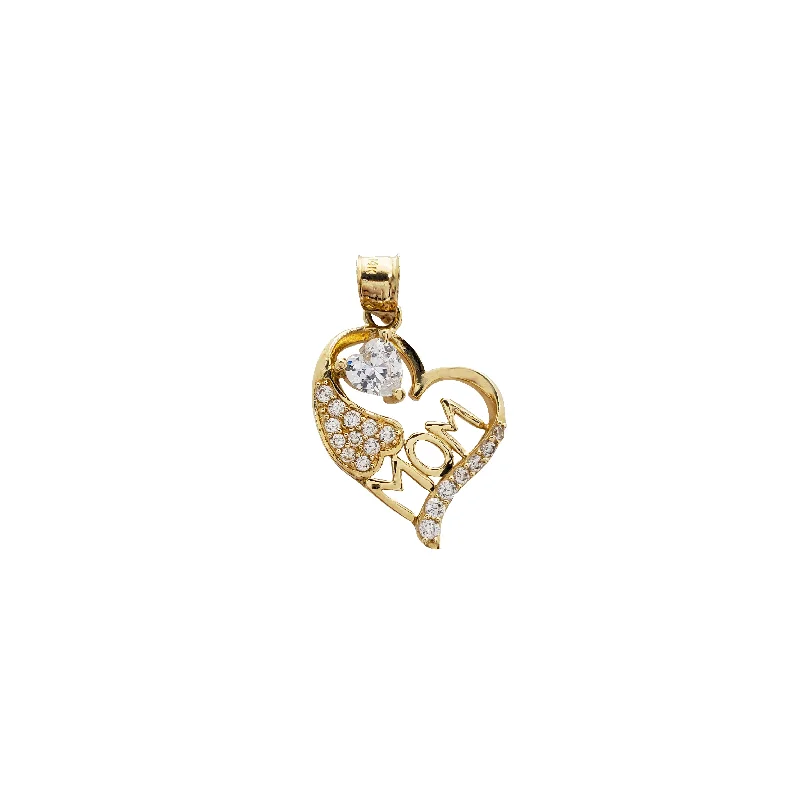 Double - Heart Pendant with Interlocking Design for CouplesMom's Heart Pendant (14K)