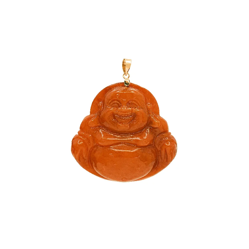 Rhinestone - Encrusted Crown Pendant for Little Girls' Dress - UpOrange Jade Laughing Buddha Pendant (14K)