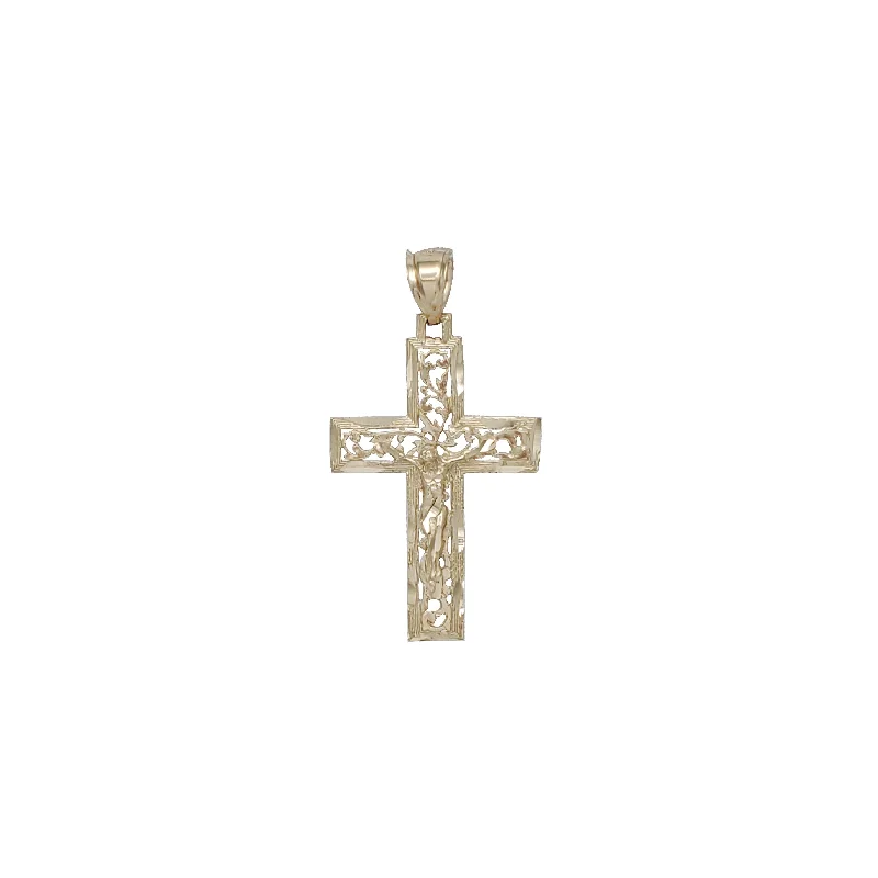 18K Gold - Plated Angel Wing Pendant for a Symbolic and Elegant AccessoryOutlined Cross Pendant (14K)