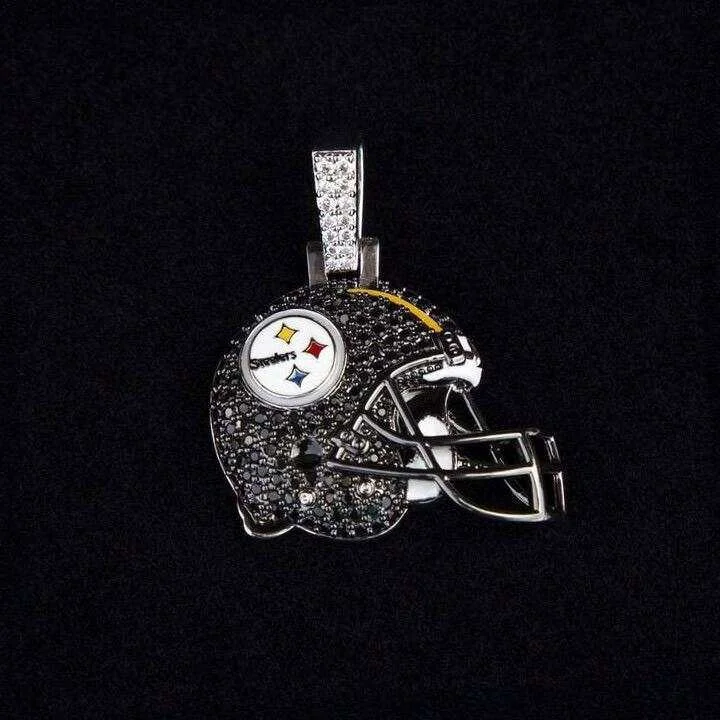 Custom - Engraved Initial Pendant Necklace in Sterling Silver for Mother's Day GiftPittsburgh Steelers Official NFL Helmet Pendant