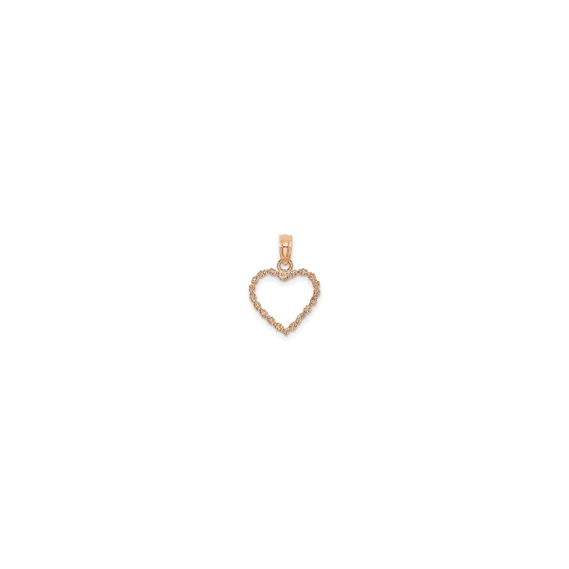 18K Gold - Plated Angel Wing Pendant for a Symbolic and Elegant AccessoryRope Heart Contour Pendant (14K)