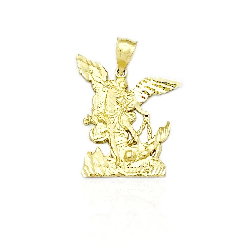 Rhinestone - Encrusted Crown Pendant for Little Girls' Dress - UpSaint Michael Diamond-Cut Pendant (14K)