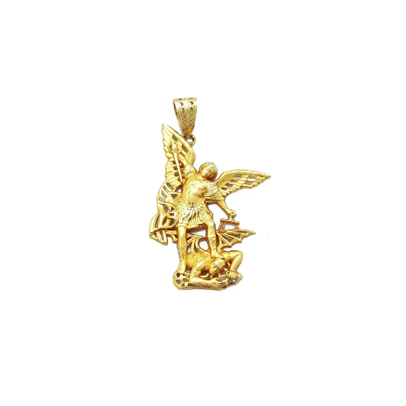 3D - Printed Polymer Clay Animal - Print Pendant for a Fun and Quirky AccessorySaint Michael Pendant (14K)