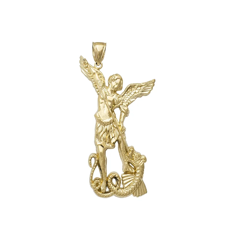 Water - Resistant Stainless Steel Diving - Themed Pendant for DiversSaint Michael Pendant (14K)