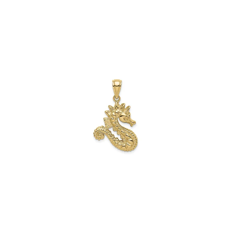 Magnetic - Locking Pendant with Hidden Compartment for Secret MessagesSeahorse Charm (14K)