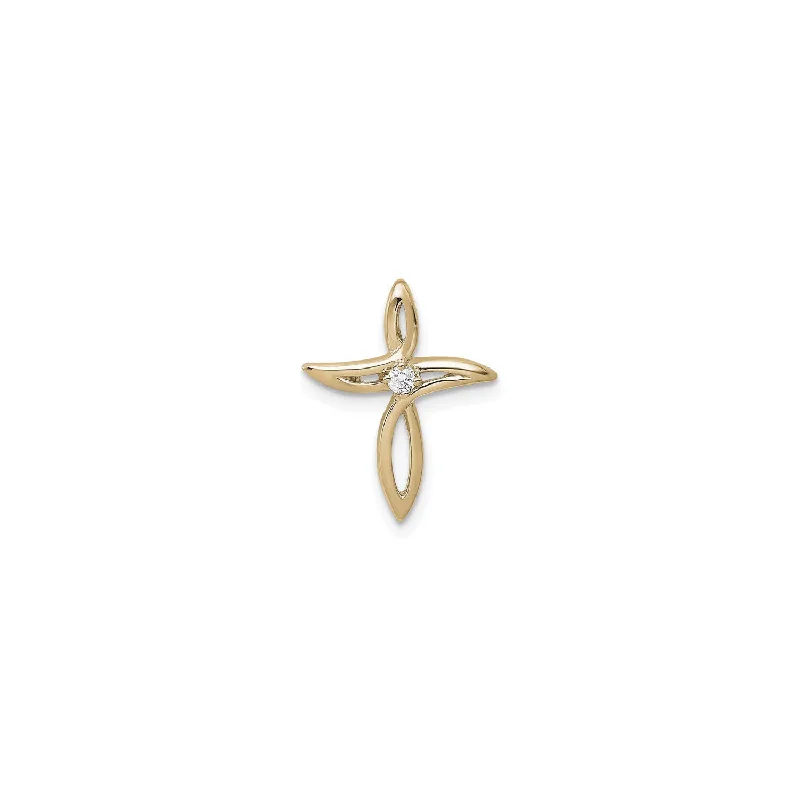 Double - Heart Pendant with Interlocking Design for CouplesSolitaire Diamond Infinity Cross Pendant (14K)