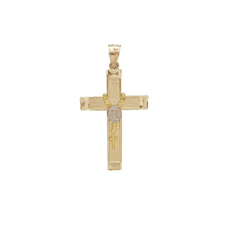 Antique - Brass - Finished Compass Pendant for Travelers and ExplorersTwo-Tone Cross With Rosary Pendant (14K)