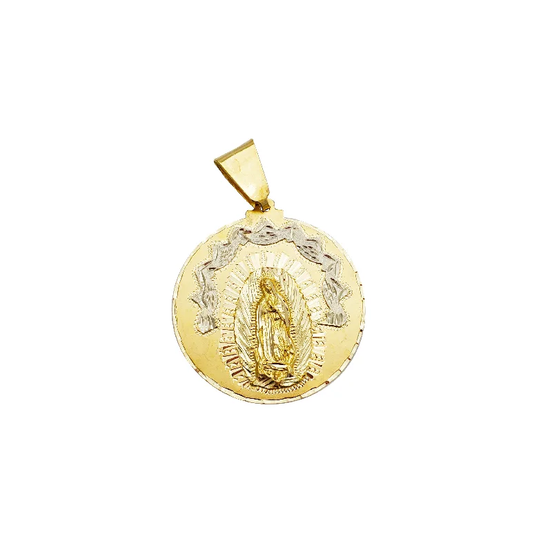 Enamel - Painted Owl Pendant in Vibrant Colors for a Playful LookDiamond-Cut Virgin Mary Lady of Guadalupe Circle Medallion Pendant (14K)